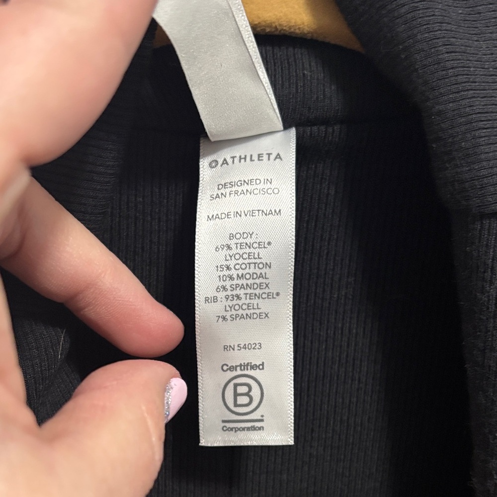 Athleta open long cardigan women’s medium black - Picture 3 of 7